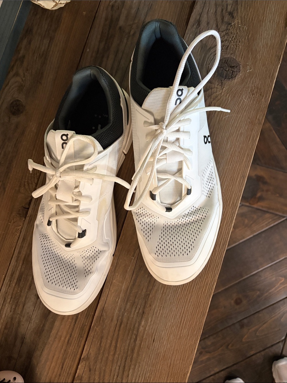 White and Black Men's Performance Sneakers